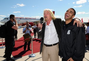Sir Richard Branson and Drake Photo Courtesy of Virgin America