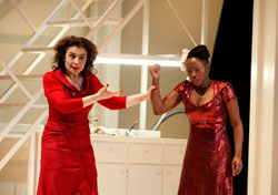 Arsinée Khanjian and Abena Malika in Cruel and Tender. Photo by Bruce Zinger