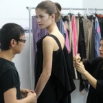 Design duo Danielle Martin and Pao Lim (Martin Lim) prep a model