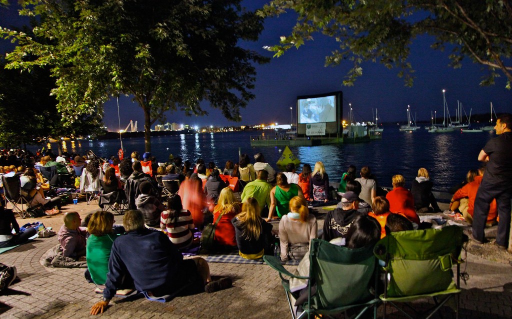 Attendees watch 'The Princess Bride' at Sail-In Cinema™ 2013 at Toronto's Sugar Beach. 