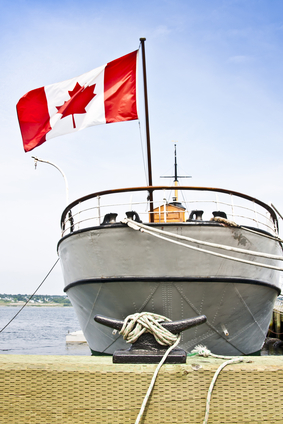 Canadian boat at harbour