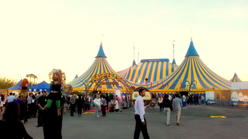 The atmosphere of Cirque's KURIOS is ripe both inside and out of le Grand Chapiteau at the Port Lands.