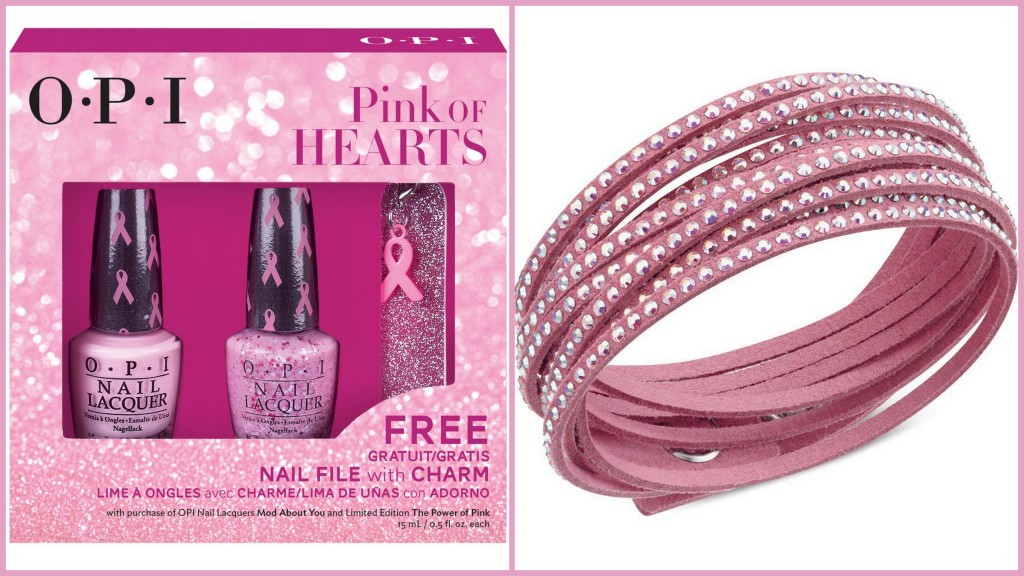 Enter our contest for your chance to WIN an OPI Pink of Hearts Limited Edition package, or a Swarovski Limited Edition Pink Slake bracelet. 