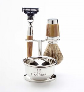 Holiday Gift Guide Men: Kings Crown Contemporary 4 piece Shaving Set