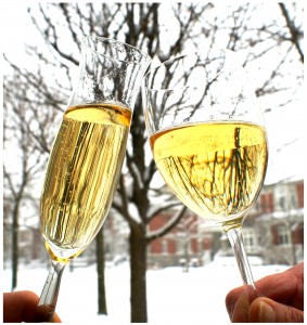 Sparkling Wine in glasses. Photo Credit: Matt Appelt