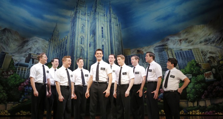 Mark Evans' The Book of Mormon performed in Toronto, Ontario, mormon men on stage