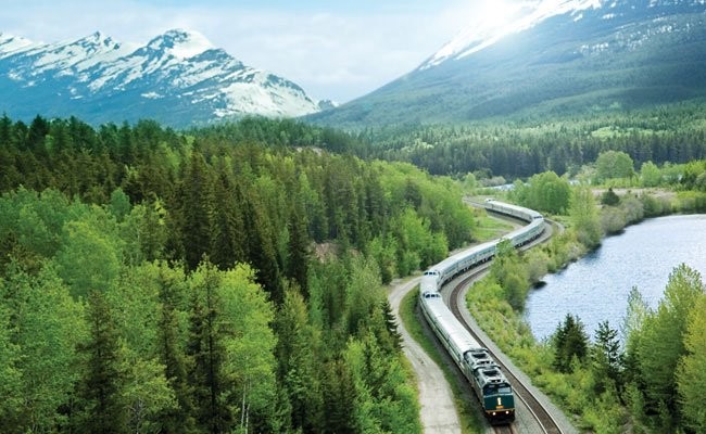 VIA Rail Travel Canada on a train