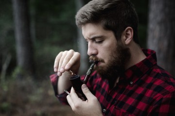 Beard and Pipe Unsplash Photo: Andrew Welsh. The Northern Beard Company Beard Oil. TheSceneinTO.com